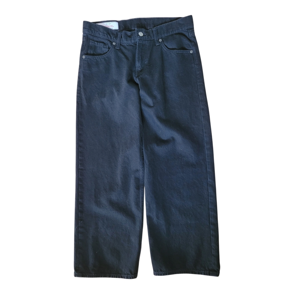 29 GAP Low Rise Stride Wide Leg Jeans Baggy Skater Y2K Black